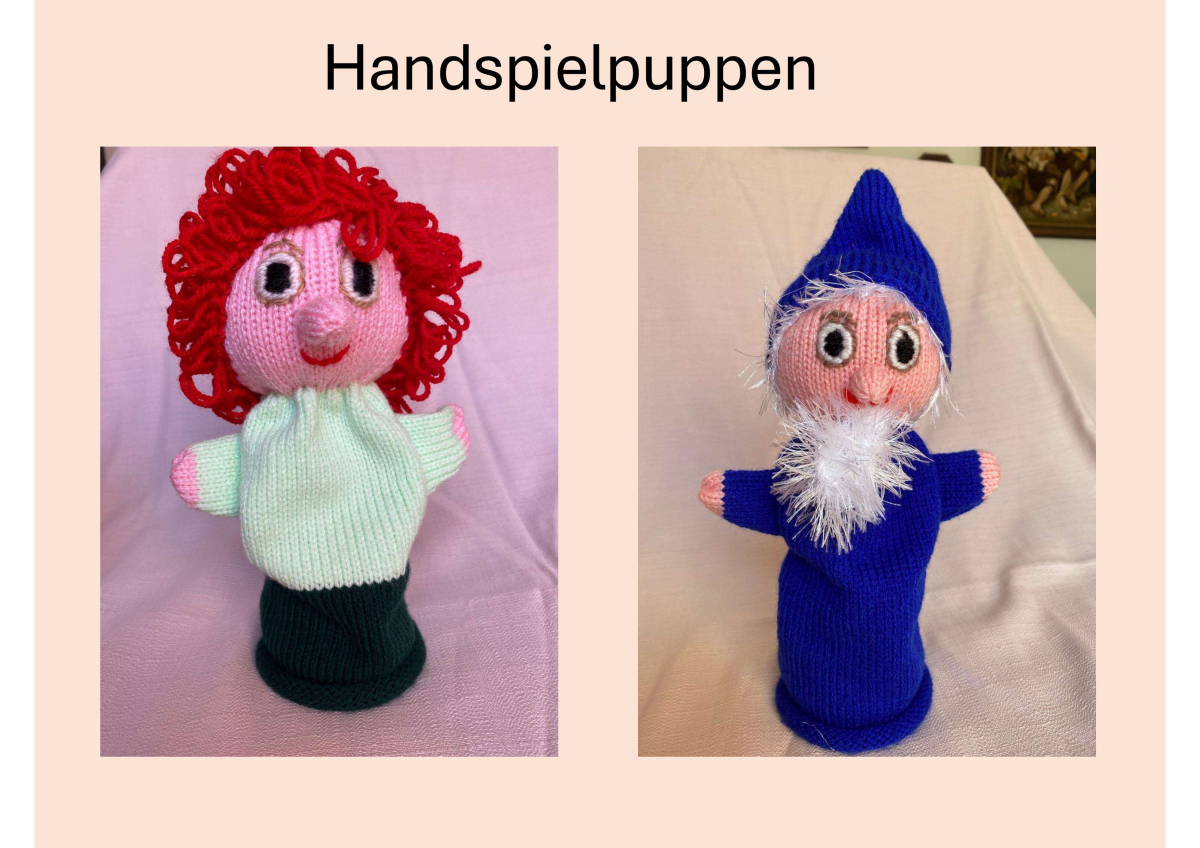 Handspielfiguren Hexe und Zauberer