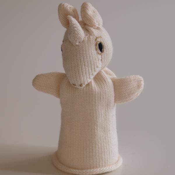 Handspielfigur Einhorn von vorne