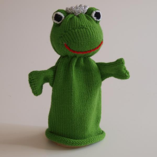 Handspielfigur Froschkönig von vorne